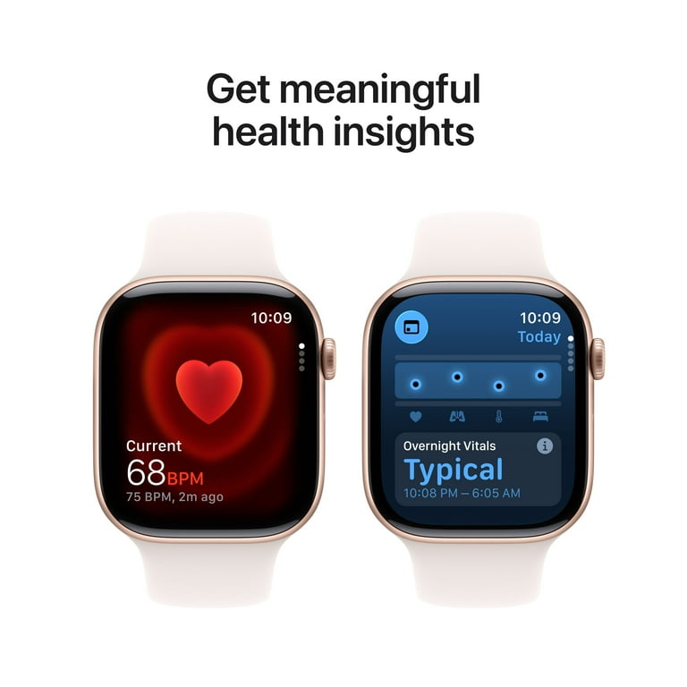 Apple Watch Series 11 GPS 46mm Rose Gold Aluminum Case with Light Blush Sport Band - S/M